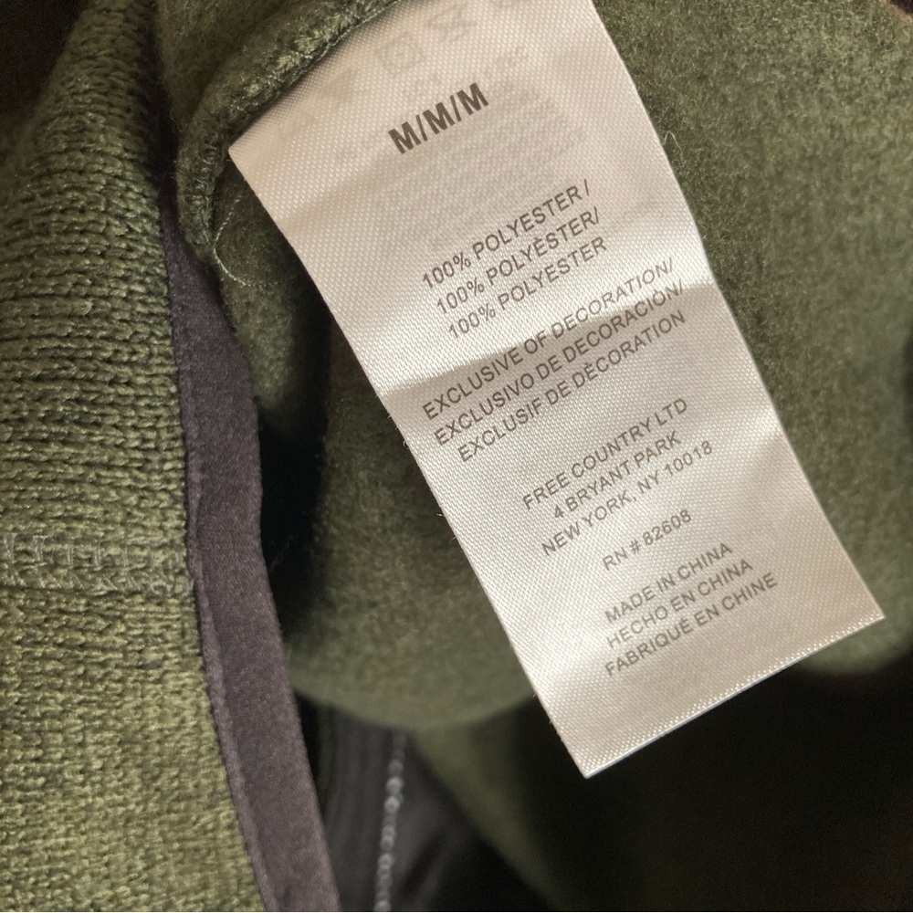 Free Country Olive Green Men's Vest - Picture 9 of 9